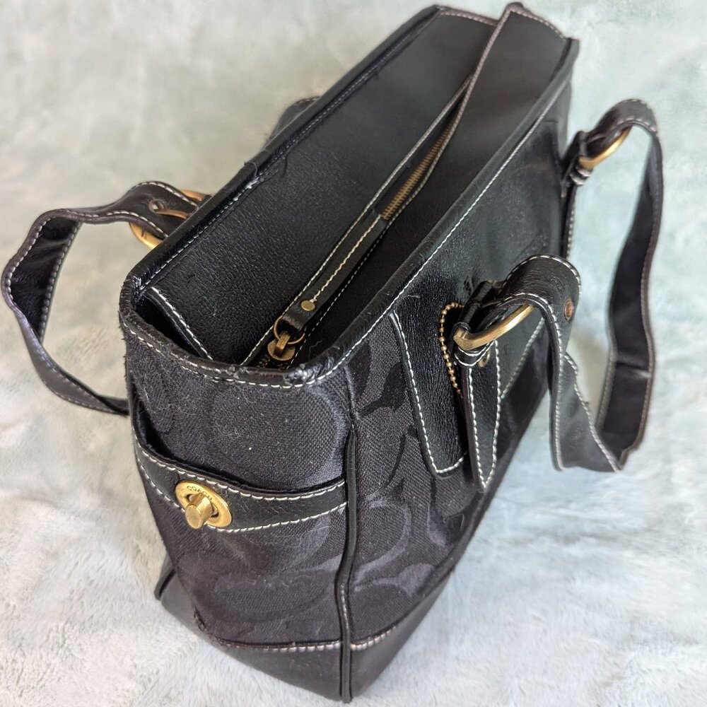 "Coach" Cloth Logo Shoulder Bag - Picture 6 of 15
